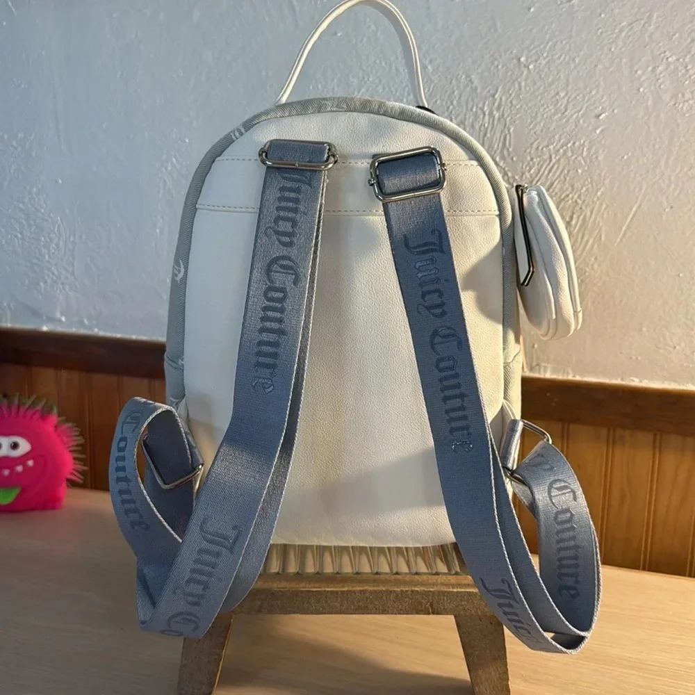 Juicy Couture “Queen of Everything” Denim Mini Backpack w/Sparkle Logo - Picture 3 of 8